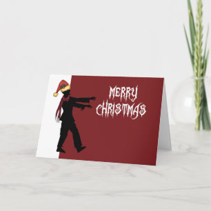Cartão De Festividades Zombie Santa