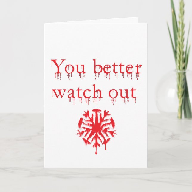 Cartão De Festividades Zombie Santa Christmas Card (Frente)