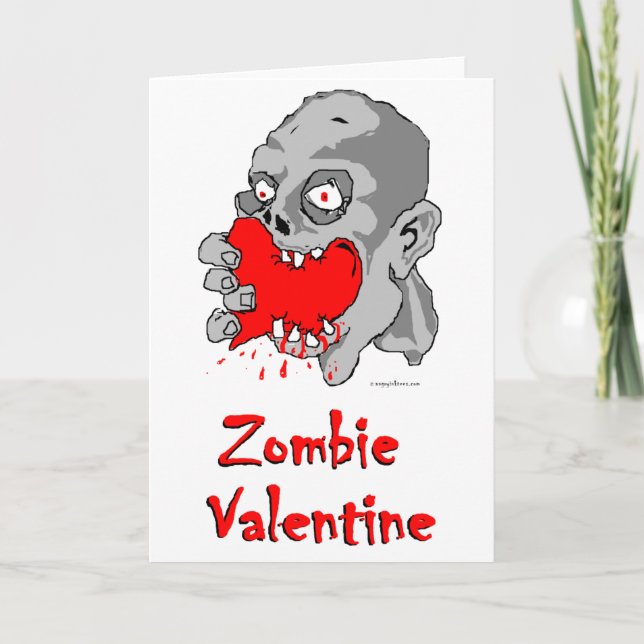 Cartão De Festividades Zombie Valentine Greeting Card (Frente)