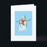 Cartão De Festividades zombie vs snowman<br><div class="desc">Zombies have notoriously bad vision.</div>