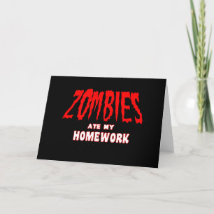 Cartão De Festividades Zombies Ate My Homework