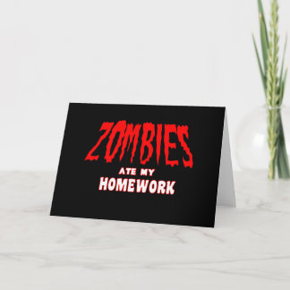 Cartão De Festividades Zombies Ate My Homework