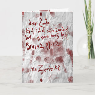 Cartão De Festividades Zombies notados (travesses)