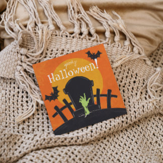 Cartão De Festividades Zumbi do Halloween