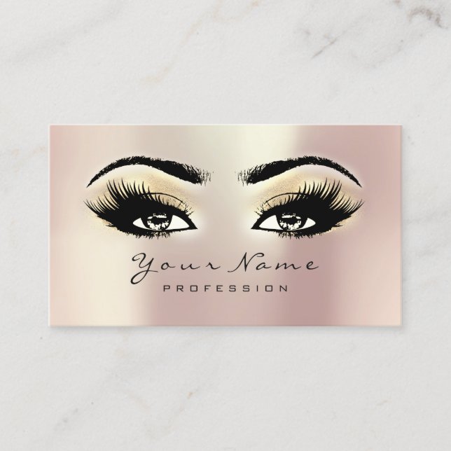 Cartão De Fidelidade 10 Lashes de Rosa de ativação da placa de fidelida (Frente)