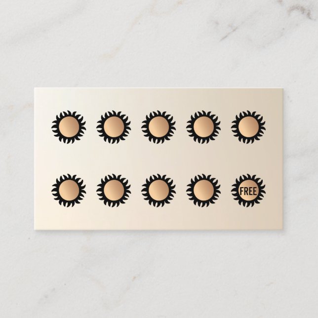 Cartão De Fidelidade 10 Punch Spray Tan Visite a lealdade do cliente (Frente)