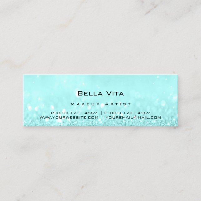 Cartão de fidelidade 6 Punch Makeup Hair Heart Blu (Frente)