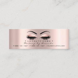 Cartão de fidelidade 6 Punch Makeup Heart Rosa Dou