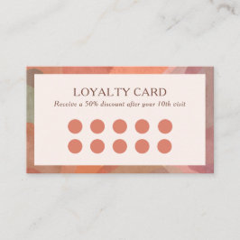 Cartão De Fidelidade Abstrato Neutro Aquarela Moderna