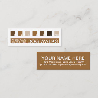 Cartão De Fidelidade Apreciação do cliente DOG WALKS (mod quadrares)