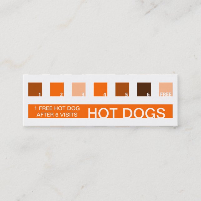Cartão De Fidelidade Apreciação do cliente HOT DOGS (mod quadrares) (Frente)