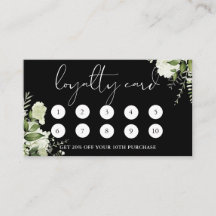 Aquarela Verde Floral Preto e Branco