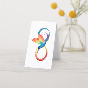 Cartão De Fidelidade Arco-íris Hummingbird com símbolo Infinito