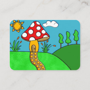 Cartão De Fidelidade Arte Caprichosa de Fungos da Floresta