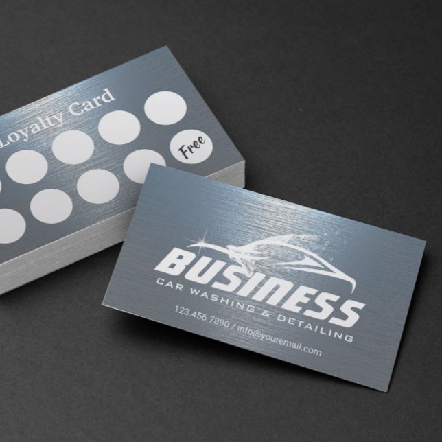 Cartão De Fidelidade Automóvel de Descarga Automática Lava Azul Legal A (Criador carregado)