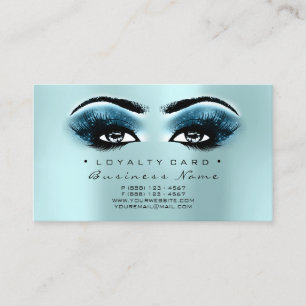 Cartão De Fidelidade Azul de Tiffany do Aqua do chicote do salão de
