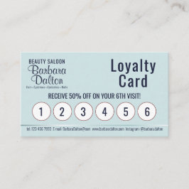 Cartão De Fidelidade Barco Azul Elegante Simples