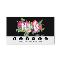 Beauals Nail Salon Black Loyalty Card
