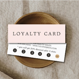 Cartão De Fidelidade Beleza branca Elegante Simples