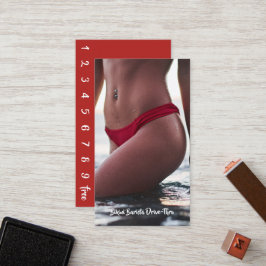 Cartão De Fidelidade Bikini Belly Barista Café Drive-Thru