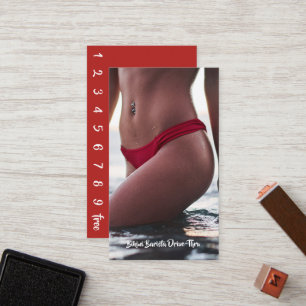 Cartão De Fidelidade Bikini Belly Barista Café Drive-Thru