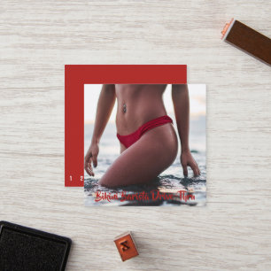 Cartão De Fidelidade Bikini Belly Barista Café Horizontal Drive-Thru