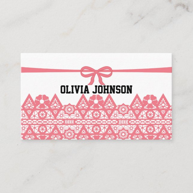 Cartão De Fidelidade Bonita, elegante (Frente)