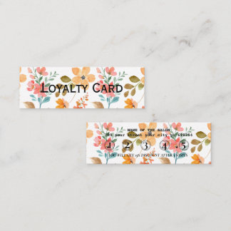 Cartão De Fidelidade Bright Floral Beauty Salon Loyalty Card