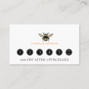 Cartão De Fidelidade Bumble Bee Produtos à base de mel Apijoaria