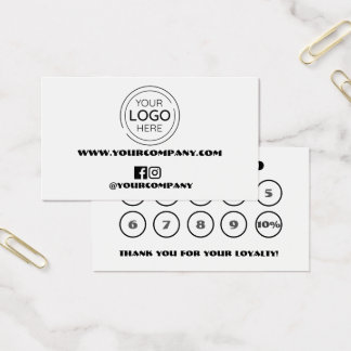 Cartão de Fidelidade Business Logo Chic 1x10pc