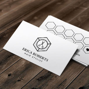Cartão De Fidelidade Cabeleireiro minimalista do cabeleireiro do cartã