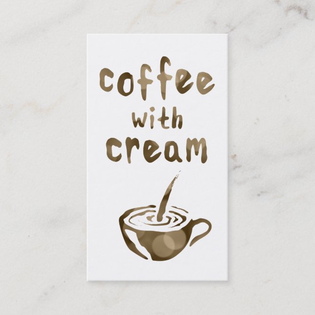 Cartão De Fidelidade café com cartão-punho-creme (Frente)