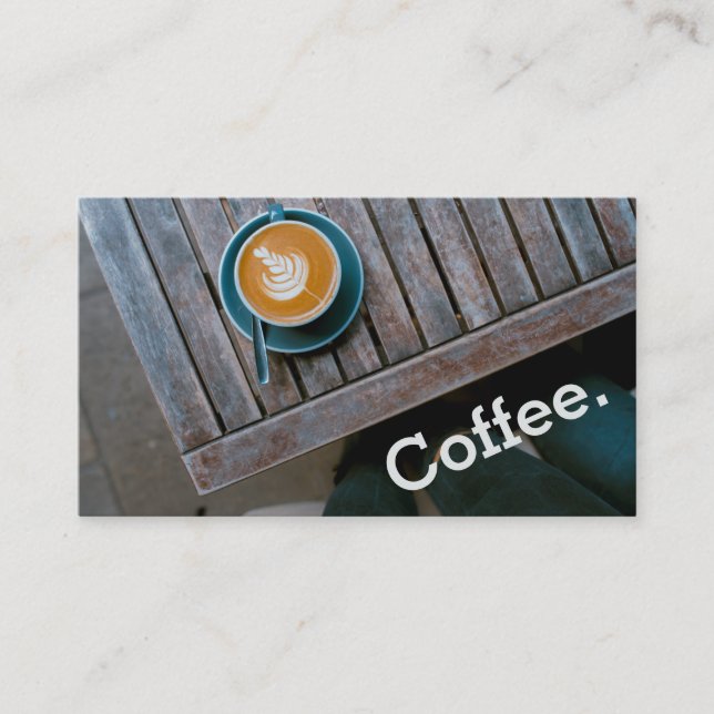 Cartão De Fidelidade Café design Quadrado Mesa Quadrado Café de Lealdad (Frente)