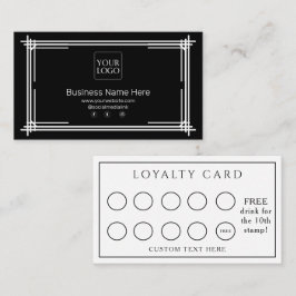 Cartão De Fidelidade Café Formal Branco Negro Café Formal