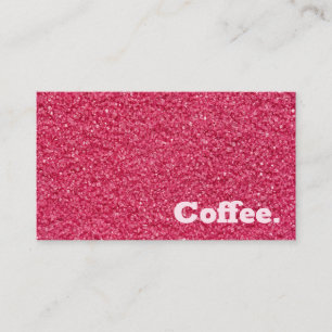 Cartão De Fidelidade Café Mínimo Simples com Areia Rosa   Estilo R