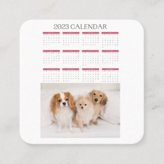 Cartão De Fidelidade calendrier 2023  mignon chiens