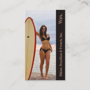 Cartão De Fidelidade Cartaz Fotográfico do Surf francês de cera Bikin