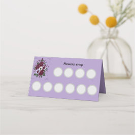 Cartão De Fidelidade Carte de fidélité pliée fleuriste 20 points 