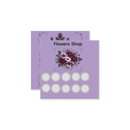 Cartão De Fidelidade Carte de Fidélité Simple Fleuriste - Botanique