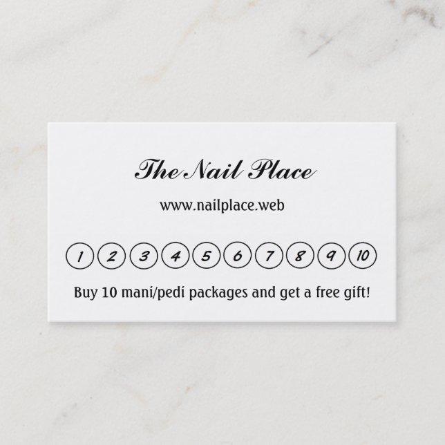 Cartão De Fidelidade "Cartões da lealdade do visitante freqüente" (10 (Frente)