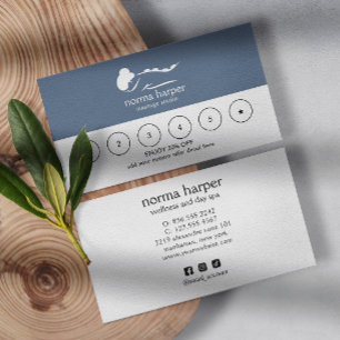 Cartão De Fidelidade CHIC Business Reward 6 Punch Logo DUSTY PINK