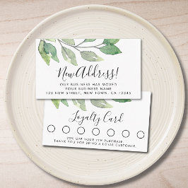 Cartão De Fidelidade Cliente Watercolor