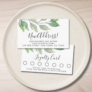 Cartão De Fidelidade Cliente Watercolor