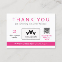 Código QR do Logotipo de Mídia Social Rosa-Quente