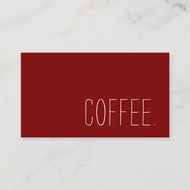 Cartão De Fidelidade Coffee Shop Loyalty Simple Punch (Frente)