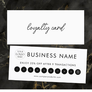 Cartão de Fidelidade com Logotipo Profissional Ele