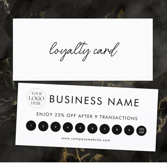 Cartão de Fidelidade com Logotipo Profissional Ele (Front and Back)