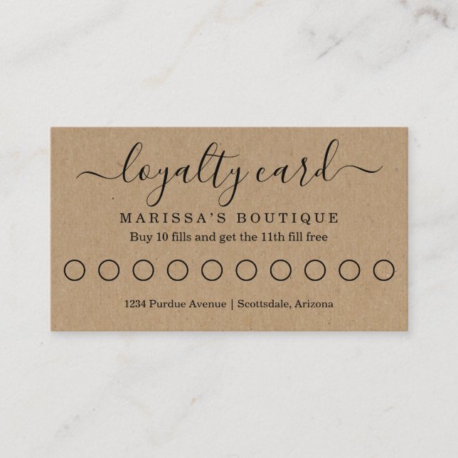 Cartão de fidelidade comercial/Cartão de recompens (Frente)