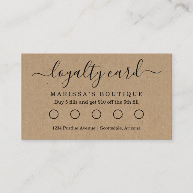 Cartão de fidelidade comercial/Cartão de recompens (Frente)