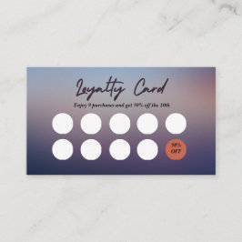 Cartão de fidelidade comercial. Editar % e texto